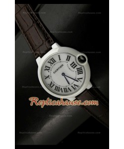 Femmes Ballon De Cartier Montre Réplique avec Boîtier Blanc - 28 mm