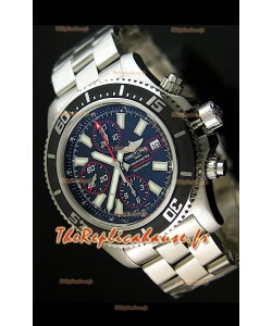 Breitling Superocean Abysse Reproduction Montre Chronographe Suisse - Reproduction Exacte 1:1 - Marqueurs Rouges 44MM