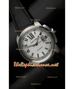 Calibre De Cartier Suisse Automatic Montre en Blanc Cadran