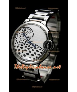 Ballon De Cartier Suisse Montre De Replique avec Panthere Imprent on Cadran