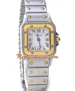 Cartier Replique Santos Two Tone Femmes