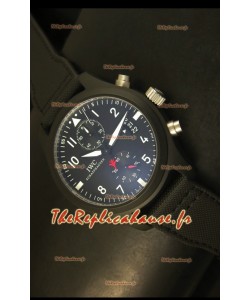 Montre suisse chronographe IWC Pilot Top Gun - Réplique de montre miroir 1:1
