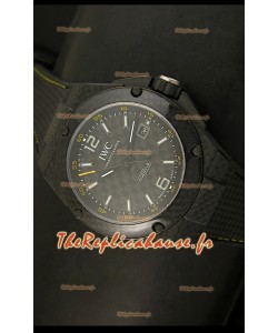 Réplique de montre suisse avec revêtement carbone IWC Ingenieur avec cadran en carbone noir