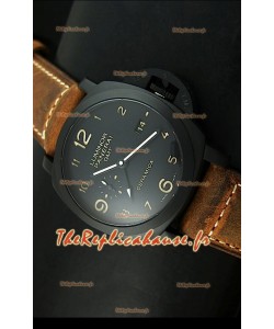 Panerai Luminor PAM441 GMT 1950 3 Jours de Reserve d'Energie Montre Suisse avec Boitier en Céramique