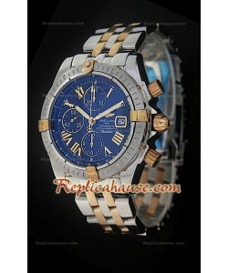 Breitling Chronomat Evolution Two Tone Montre en Bleu Clair