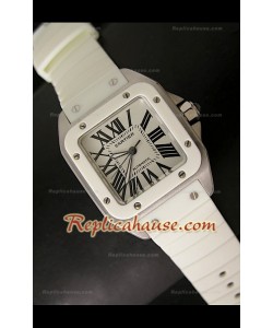 Cartier Santos 100 Swiss Femmes Automatic Montre en Marron - 33 mm