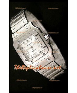 Cartier Santos Montre Femmes Réplique Suisse 29 mm - Chiffres des Heures en Acier