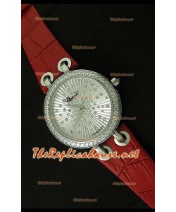Chopard Xtraveganza Femmes Montre avec Bracelet Marron Boîtier Garnis de Diamants 