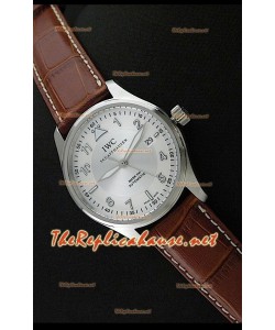 IWC Mark XVI Swiss Replica Montre Acier - 40 mm - Bracelet Blanc