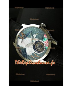 Montre Jaeger LeCoultre Porcelaine Grue Tourbillon Volant - REPRODUCTION EXACTE 