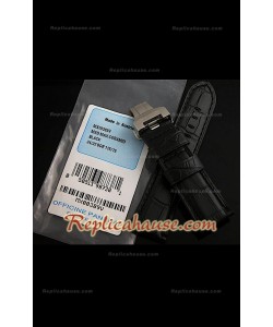 Authentique Bracelet Panerai en cuir de Crocodile noir