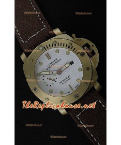 Panerai Luminor Submersible Montre Or Rose avec Cadran Blanc - 47 mm 