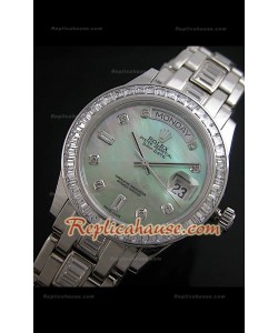 Rolex Day Date Swiss Replica Montre avec Cadran Nacré Vert