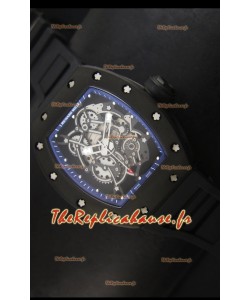 Réplique de montre suisse Richard Mille RM055 Bubba Watson avec index bleus
