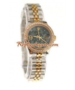 Rolex Suisse Replique Floral Motif Datejust Montre - Lady Size