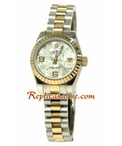 Rolex Replique Floral Motif Datejust Femmes Montre