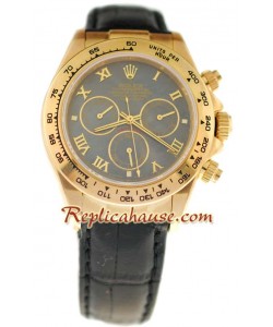 Rolex Replique Daytona 18K d' or Montre with Bracelet en Cuir