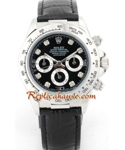 Rolex Replique Daytona Montre with Bracelet en Cuir