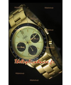 Cosmographe Rolex Daytona 6263 avec cadran métallique dans boîtier or
