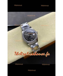 Montre Rolex Super Clone Datejust 31 mm Cadran Gris Oyster Super Clone