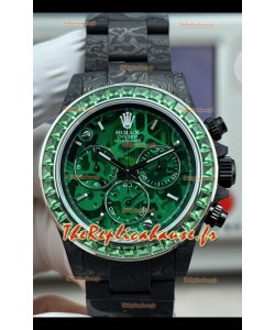 Montre Rolex Daytona Verte « Artisans de Genève - Poésie des Lumières » Boîtier en carbone Super Clone