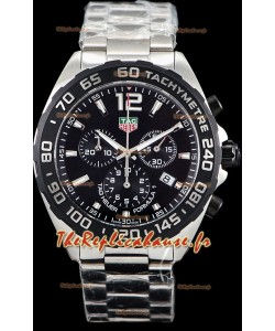 Tag Heuer Formule 1 montre réplique suisse chronographe à Quartz en cadran noir