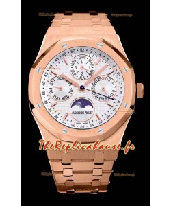 Audemars Piguet Royal Oak Calendrier Perpétuel Réplique Suisse 904L Acier dans un boîtier en or rose