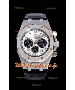 Chronographe Audemars Piguet Royal Oak Cadran blanc 904L Réplique miroir 1:1 en acier