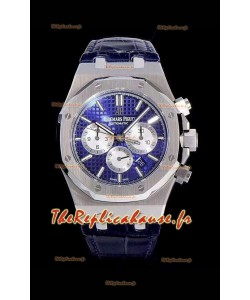 Chronographe Audemars Piguet Royal Oak Cadran bleu 904L Réplique miroir 1:1 en acier