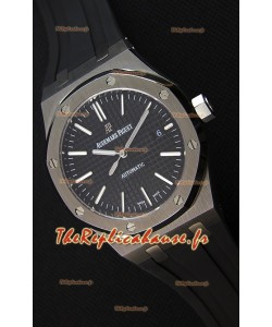 Audemars Piguet Royal Oak 41MM cadran noir bracelet en caoutchouc - 1:1 Miroir Édition Ultime