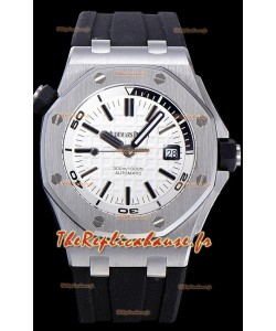 Montre Suisse Audemars Piguet Royal Oak Diver Cadran Blanc Mouvement 3120 Qualité 1:1 Acier 904L Réplique 