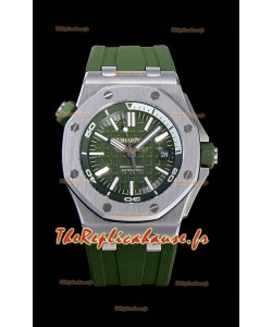 Montre Audemars Piguet Royal Oak Diver Cadran vert foncé Qualité 1:1 Mouvement 3120 Acier 904L Réplique Suisse