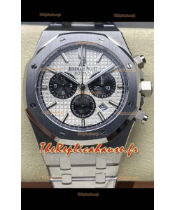 Audemars Piguet Royal Oak Chronographe Cadran Blanc Bracelet Acier Réplique Montre Suisse