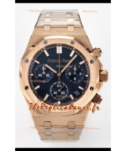 Audemars Piguet Royal Oak Super Clone - Cadran noir Boîtier or rose 41MM
