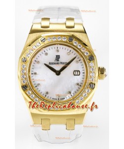 Audemars Piguet Royal Oak 33MM Or Rose Quartz Or Rose Cadran Perlé Montre Suisse Réplique
