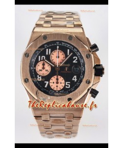 Audemars Piguet Royal Oak Offshore Or Rose Demi-BRIQUE Cadran 1:1 Super Clone Réplique Montre - Acier 904L