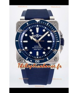 Bell & Ross BR03-92 Diver Acier inoxydable - Cadran bleu Montre Suisse Réplique 1:1