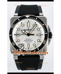 Bell & Ross BR03-92 Diver Acier inoxydable - Cadran blanc Montre Suisse Réplique 1:1