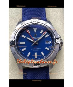 Breitling Avenger GMT Réplique de montre automatique 44 suisse 1:1 Super Clone - Cadran bleu 