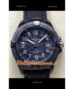Breitling Avenger GMT Réplique de montre automatique 44 suisse 1:1 Super Clone - Cadran Carbone 