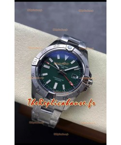 Breitling Avenger GMT Réplique de montre automatique 44 suisse 1:1 Super Clone - Cadran vert 
