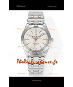 Breitling Chronomat 36MM Boîtier acier inoxydable Réplique Montre 1:1 Cadran Blanc
