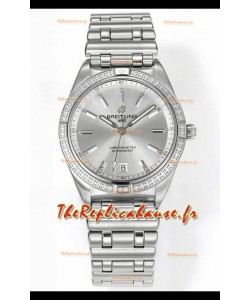 Breitling Chronomat 36MM Boîtier acier inoxydable Réplique Montre 1:1 Cadran acier