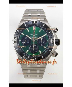 Breitling Chronomat Super Clone B01 42 édition 904L acier montre suisse cadran vert