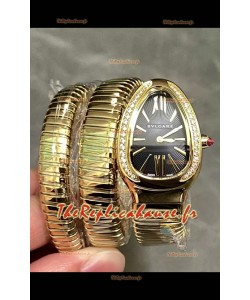 Bvlgari Serpenti Tubogas en double spirale or rose réplique de la montre Super Clone