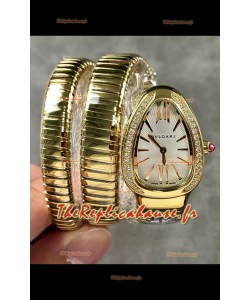 Bvlgari Serpenti Tubogas en double spirale or rose réplique de la montre Super Clone