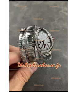 Bvlgari Serpenti Tubogas Double Spiral Acier inoxydable réplique de la montre Super Clone