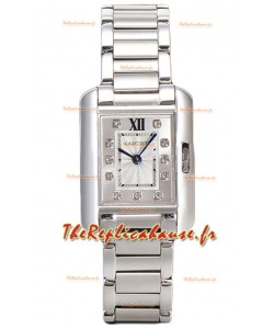 Cartier Tank Anglaise - Montre à quartz suisse - Boîtier acier et bracelet acier 30 mm