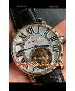 Rotonde De Cartier Flying Tourbillon Réplique Montre Super Clone en or rose