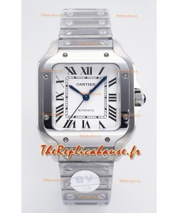 Cartier Santos De Cartier 904L Acier Cadran Blanc réplique de la montre Super Clone 35MM 